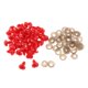 thumbnail image 5 of 100 piezas de plástico de seguridad ojos nariz suministros de bricolaje para peluche peluche rojo, 5 of 5