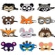 thumbnail image 1 of 12 máscaras de fieltro de animales del bosque, animales de la jungla, cosplay, fiestas temáticas, recuerdos para niños, 1 of 4