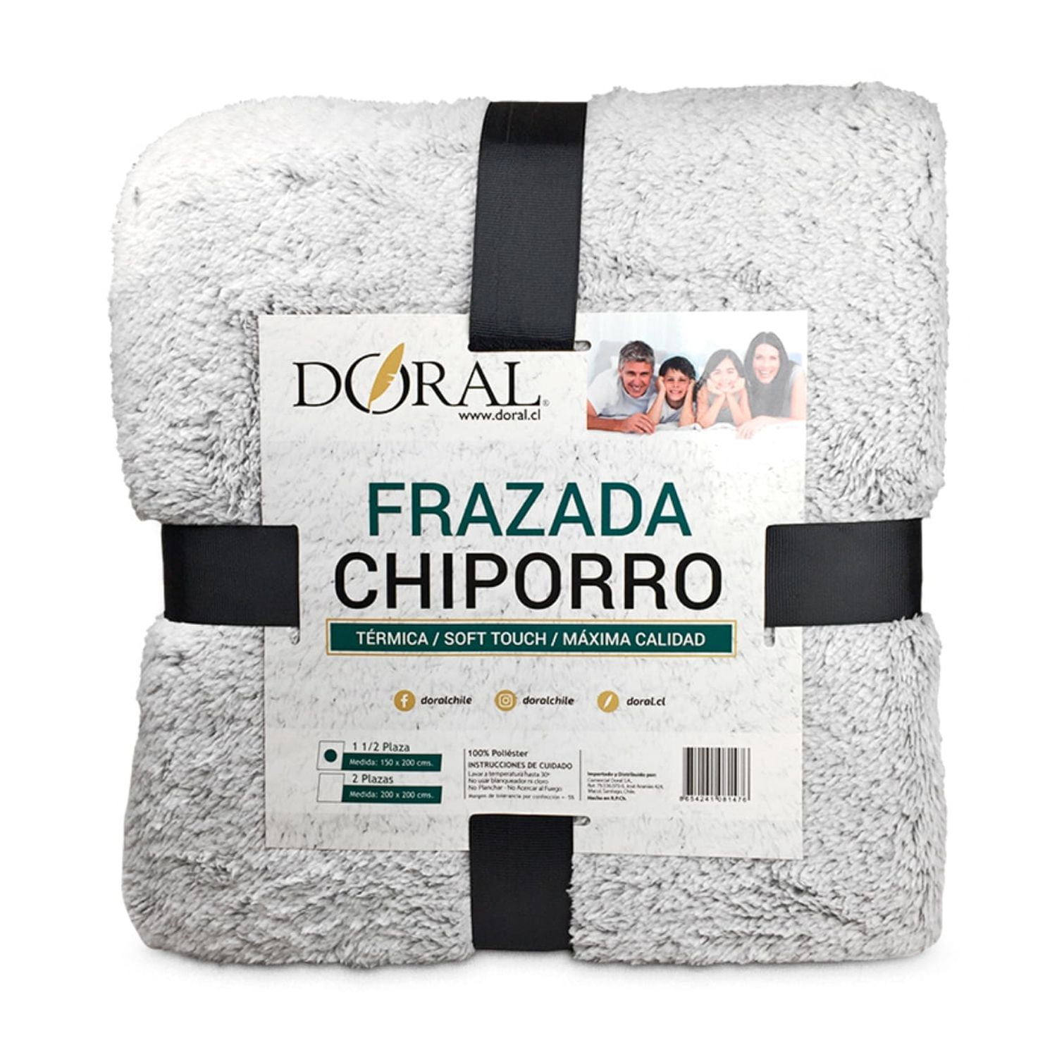 Doral - Frazada Chiporro 2 Plazas Surtidos Tonos Oscuros - Sc