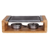 Magideal - Parrilla De Piedra Para Cocinar Filetes, Piedra Resistente Para Servir, Plato Para Chisporrotear, Asar Carne Para Cocinar Al Aire Libre, Acampar Carne