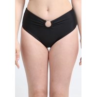 Samia - Bikini Calzón Alto Argolla Negro L