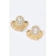 thumbnail image 2 of Pendientes Fashnzfab Metal Con Piedras Brillantes, 2 of 3