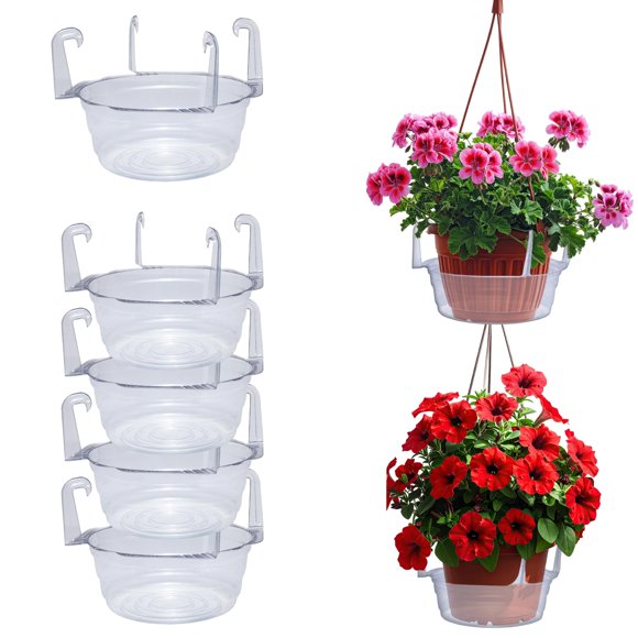 Bandejas recogegoteo para canastas colgantes, paquete de 5, Curtis Wagner Plastics