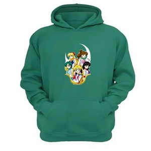 Genérico - Polerón Canguro Sailor Moon Verde Aguamarina Talla Xs Unisex