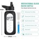 thumbnail image 2 of Botella de Agua de Vidrio CIVAGO con Bombilla y 2 Tapas, 2 of 3