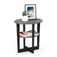 thumbnail image 1 of Mesa auxiliar Furinno JAYA de 2 niveles, redonda, moderna, roble francés, 1 of 7