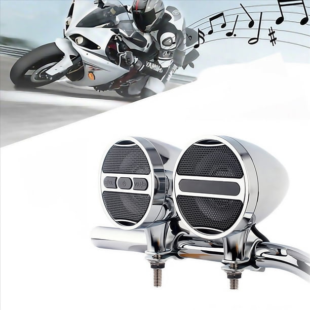 Sistema de altavoces estéreo de audio inalámbrico a prueba de agua para motocicleta MP3 USB radio FM sonido estéreo para motocicleta 2V