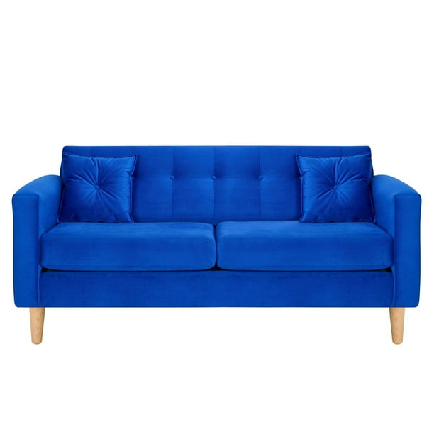 Sofa New Retro 3c Felpa 05 Azul Rey