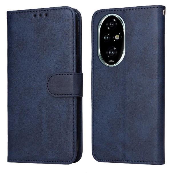 Funda Billetera para Honor 200 Pro con Porta Tarjetas y Soporte Ajustable Azul