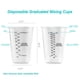 thumbnail image 4 of Vasos medidores desechables de plástico transparente graduado de 100 ml XUXU, 4 of 6