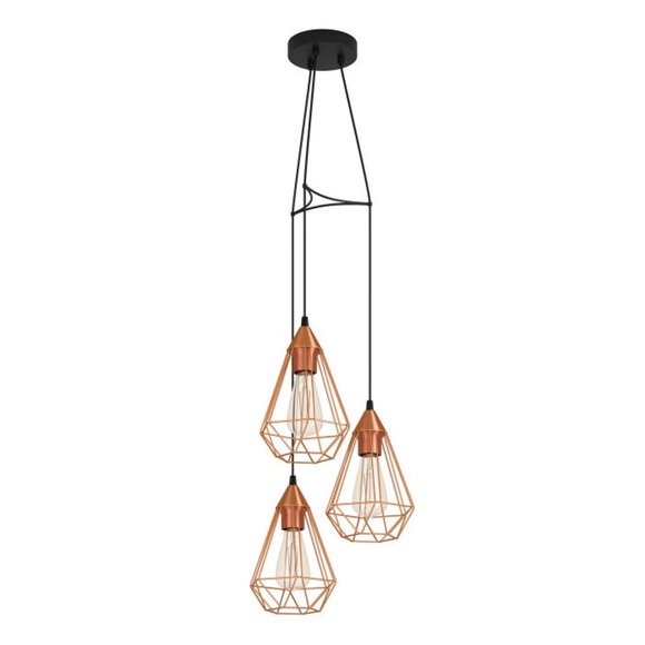Lamp Colg Tarbes Negro E27 3X60W Circ