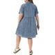 thumbnail image 4 of Agnes Orinda Ropa de Halloween para Mujer Tallas Grandes Vestidos de Mezclilla Babydoll de Escuela Colegio con Botones Abajo Cuello de Solapa Mangas Cortas Vestidos Camisa de Jean Casual con Bolsillos, 4 of 8