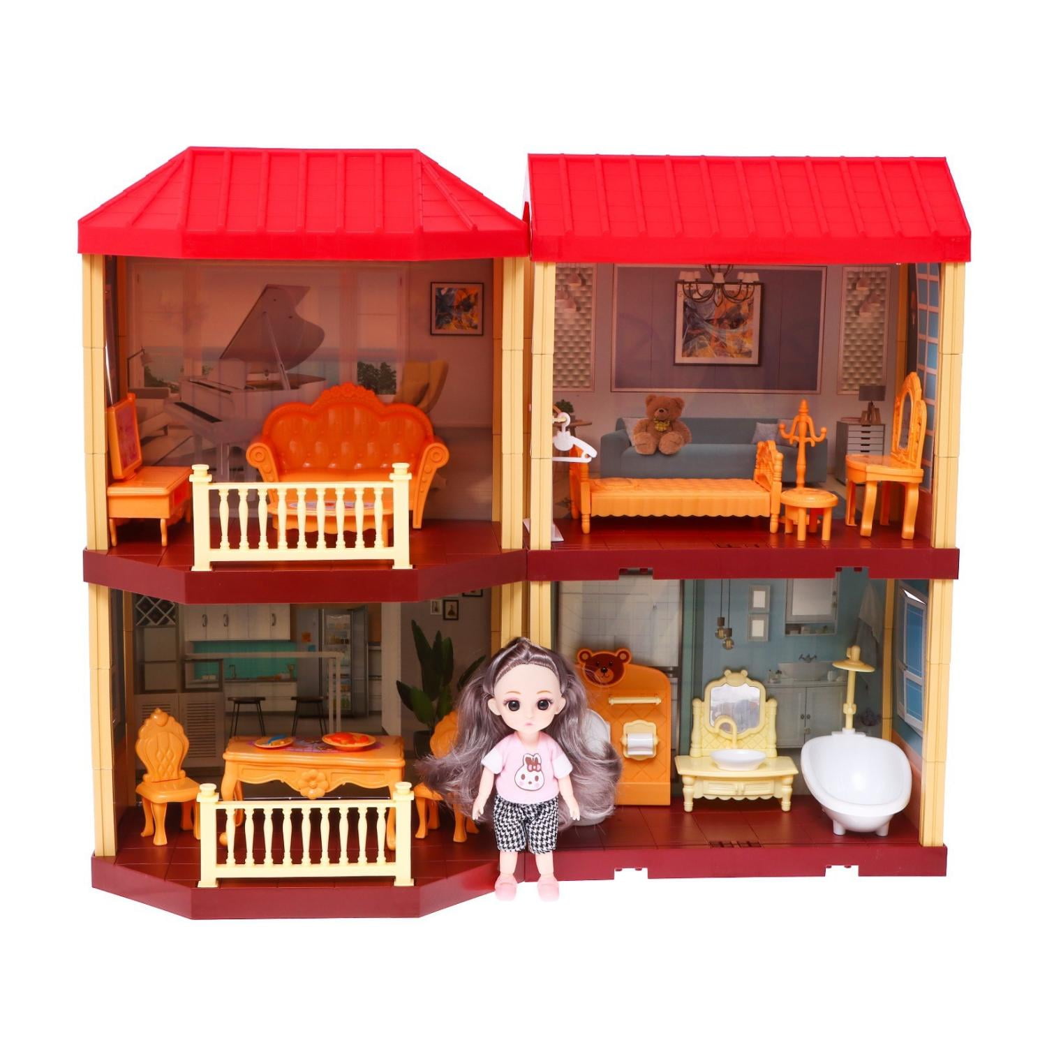 Genérico - Juguete Casa De Muñecas Con Piezas Cambiables 55x27x51cm