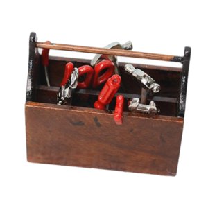 Magideal - Caja De Herramientas De Reparación En Miniatura, Juguetes Para Juego De Roles, Colecciones De Decoración Para Casa De Muñecas, Muebles En Miniatura, M