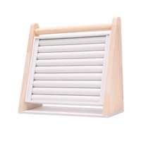 Ioensy - Bandeja De Soporte De Exhibición De Anillos Almacenamiento De Madera Vertical Para Collares Pendientes Show