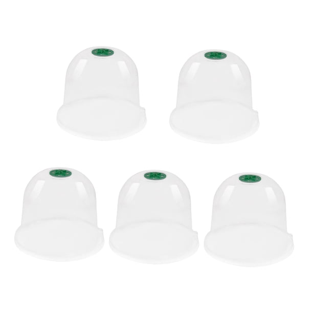 5x campanas de jardín para cúpulas de plástico 7,09 "D x 6,3" H Mini invernadero cubiertas de campana transparentes reutilizables para el inic