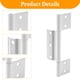 thumbnail image 2 of Bisagras Para Puerta Mosquitera Paquete De 3 Aluminio Blanco Mate, 2 of 5