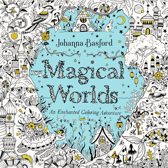 Libro Magical Worlds: Una aventura encantada para colorear
