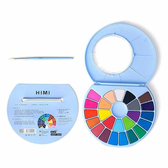 Himi- Miya Set Pintura Solida 24 Colores (estuche Azul)