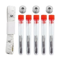 Bothyi - Agujas Para Máquinas De Coser Con Tubo De Almacenamiento, Cinta Métrica, Piezas Artesanales Diy Para El Hogar