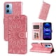 thumbnail image 4 of Funda tipo cartera FOXDOCK para Xiaomi Poco X5 , diseño girasol en relieve, cuero PU, cierre magnético, soporte y tarjetero, 4 of 5