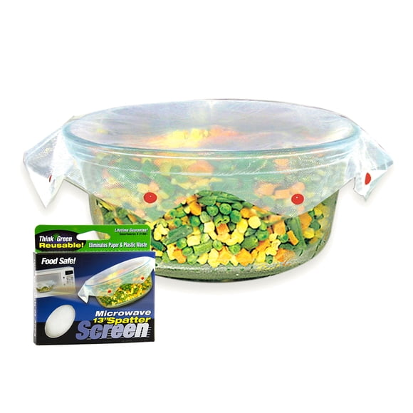 Rejilla anti salpicaduras Smartwares de 33 cm plegable con perlas rojas