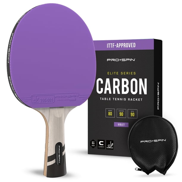 Pala de Ping Pong PRO-SPIN de Fibra de Carbono – Aprobada por la ITTF