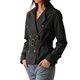 thumbnail image 4 of INSPIRE CHIC Abrigo de Mujer de Largo Medio con Doble Botonadura Clásica, Solapa con Muesca, Cinturón, Puño Ajustable, Chaqueta a Prueba de Viento, Abrigo Pequeño Negro, 4 of 6