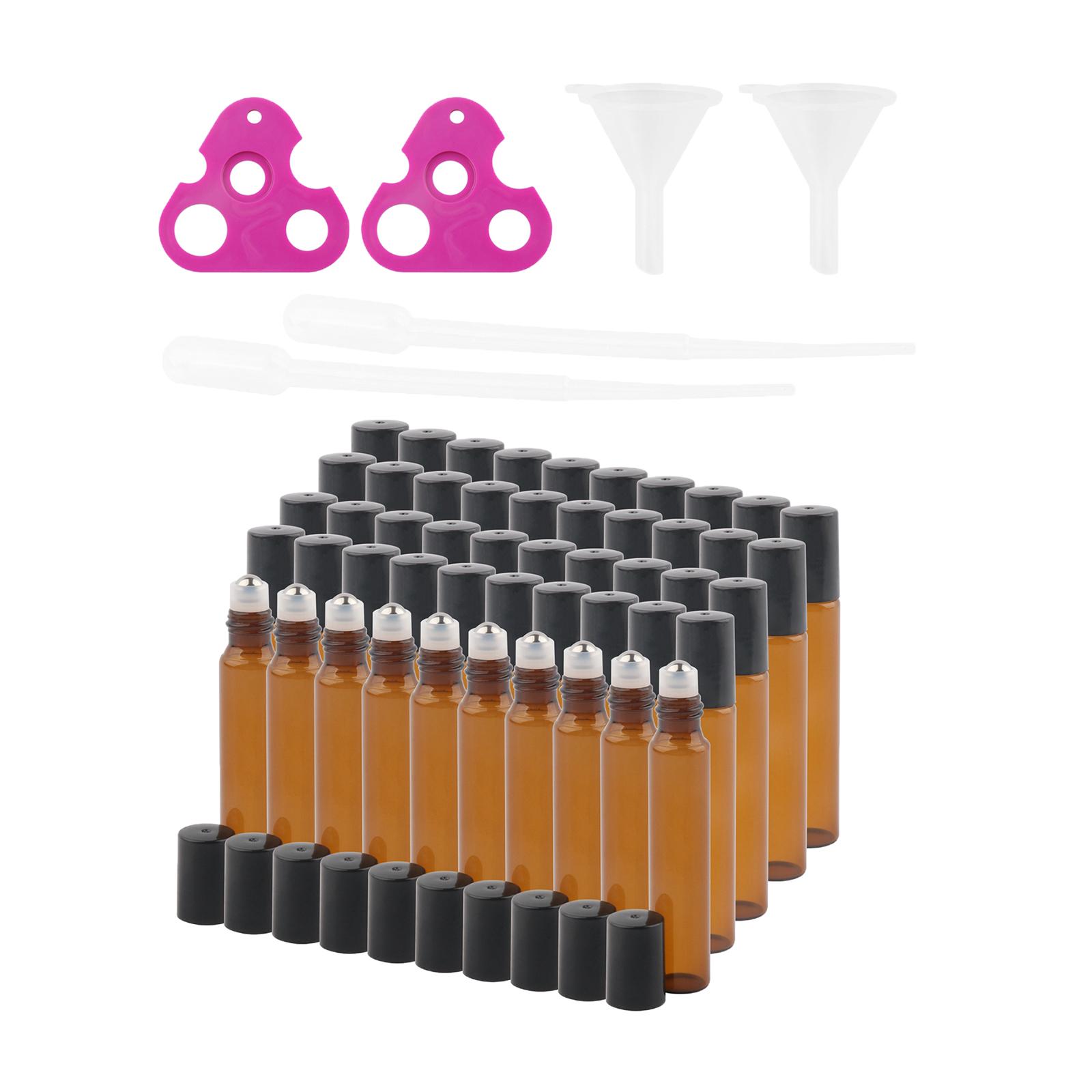 Ioensy - Rollerball Botella A Prueba De Fugas Recargable Para Aceites Corporales Aceite Esencial Hogar 50 Piezas