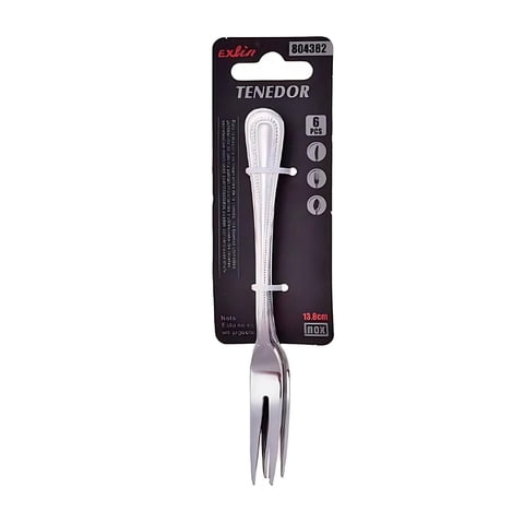 Disparo - Set 6 Tenedores Frutas 13Cm Acero Perlado Acabado Brillante