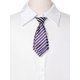 thumbnail image 4 of INSPIRE CHIC Lindo Uniforme Corbata Pre-anudada Rayada Corbatas Cortas para Mujeres Escuela Casual Talla Única Índigo Cian Oro, 4 of 6