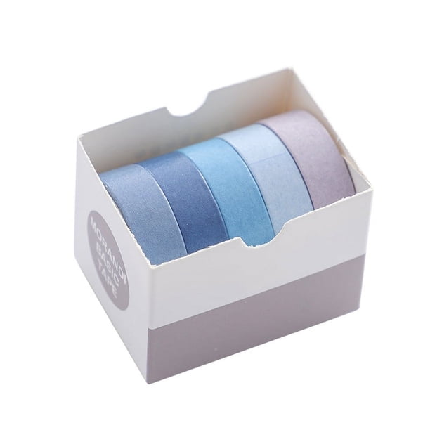 5 Rolls of Decorative Washi Tape - Perfect for Journaling, DIY, Crafts & Scrapbooking - 10mm (0.4 Inch) Wide & 2 Meters (2.2 Yards) Long
