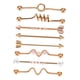 thumbnail image 1 of 8 Piezas Industrial Barbell Stud Pendiente Pendiente Unisex, 1 of 5