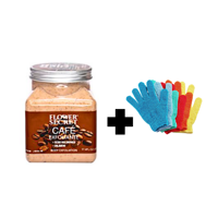 Flower Secret - Crema Exfoliante Café 500 Grs +Guante Masajeador