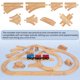 thumbnail image 5 of Juego de 58 piezas Train Tracks WoodenEDU con expansión 100% compatible, 5 of 7