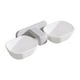 thumbnail image 1 of Cuencos Dobles Para Gatos, Comedero De Agua Para Alimentos Montado En La Pared Para Perros, Gatos, Cuenco Para Mascotas, Blanco, 1 of 3