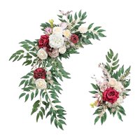 Magideal - Flores De Arco De Boda, Botín De Flores Artificiales, Botín De Flores Colgante Rústico, Telón De Fondo, Señal De Bienvenida, Botín De Flores Para Puer Estilo D