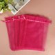 thumbnail image 4 of 100 bolsas de oganza transparentes de color rosa intenso de 5 x 7 pulgadas, bolsas con cordón para regalos de boda, bolsas de joyería, bolsas de malla para dulces, regalos de San Valentín, 4 of 5