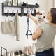 thumbnail image 5 of Perchero de pared Evermagin 29 con estante de madera negra, 5 of 7