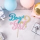 thumbnail image 3 of Topper Para Pastel Niño O Niña Con Brillo Dorado Para Baby Shower, 3 of 9
