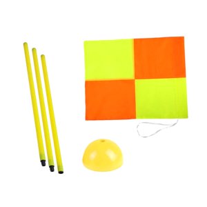 Ioensy - Bandera De Esquina De Fútbol, Postes De Agilidad De Fútbol, Bandera Deportiva De Entrenamiento Para Adultos Para Juegos, 3 Postes, Base Amarilla