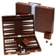 thumbnail image 1 of Funda De Piel Backgammon Board Game Deluxe Color Marrón, 1 of 8