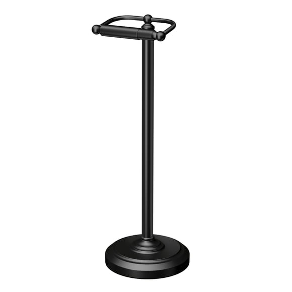 Portarrollos De Pie 1436mx 56 Cm Negro Mate