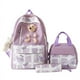 thumbnail image 4 of 3pcs Kawaii Bear Graffiti Print Backpack, Cute Preppy Schoolbag With Lunch Box Bag And Pencil Case, Student Back To School Supplies, 4 of 4