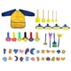 thumbnail image 4 of 44 Piezas Esponjas Pinceles Pinceles Kit Formas Cepillos Pinceles Judenos Dibujo Herramientas Amarillo, 4 of 5