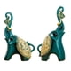thumbnail image 3 of Pareja Elefante Estatuillas Escultura Decoración De Mesa Para Sala De Estar Lindo Azul, 3 of 3