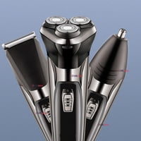 Line - Máquina De Afeitar 3 En 1 Recargable Inalámbrica Usb Color Plateada