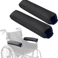 Xusx111 - Almohadillas De Reposabrazos Para Silla De Ruedas (2 Piezas) - Cubiertas De Brazos Fáciles De Limpiar Para Silla De Escritorio, Oficina - Antideslizante, Cojín Azul/Negro Reversible Para Des