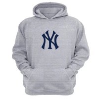 Genérico - Polerón Canguro New York Yankees Gris Claro Talla Xl Unisex