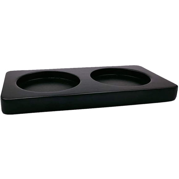 Bandeja rectangular WOHENI 18,5 x 9 x 1,5 cm negro de madera
